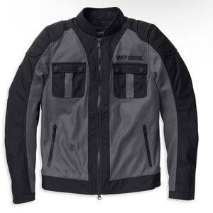 Harley-Davidson Womens Zephyr Mesh Riding Jacket Grey / Black Sz XL